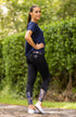 Youth Performance Riding Tights - Black Navy & Rose Gold